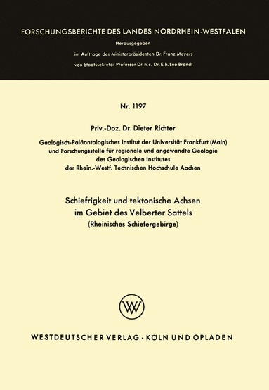 bokomslag Schiefrigkeit und tektonische Achsen im Gebiet des Velberter Sattels (Rheinisches Schiefergebirge)