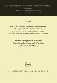 bokomslag Schmelzgleichgewichte im System Eisen-Schwefel-Kohlenstoff-Phosphor und Silizium bei 1400°C