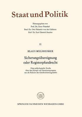 Sicherungsübereignung oder Registerpfandrecht