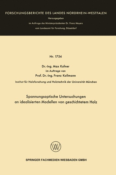 bokomslag Spannungsoptische Untersuchungen an idealisierten Modellen von geschichtetem Holz