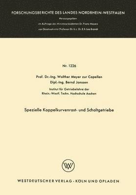 Spezielle Koppelkurvenrast- und Schaltgetriebe