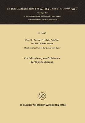 Zur Erforschung von Problemen der Bildspeicherung