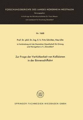 bokomslag Zur Frage der Verhtbarkeit von Kollisionen in der Binnenschiffahrt