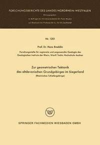 bokomslag Zur geometrischen Tektonik des altdevonischen Grundgebirges im Siegerland