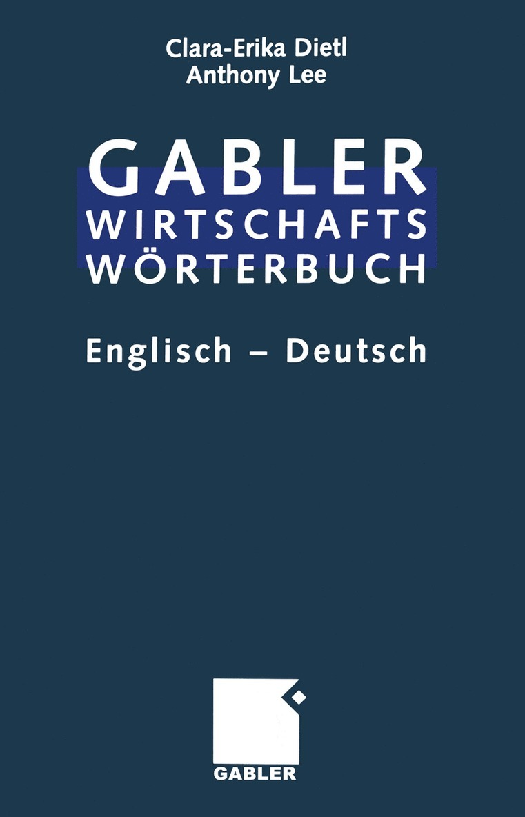 Anthony Lee - Commercial Dictionary / Wirtschaftswörterbuch, Häftad