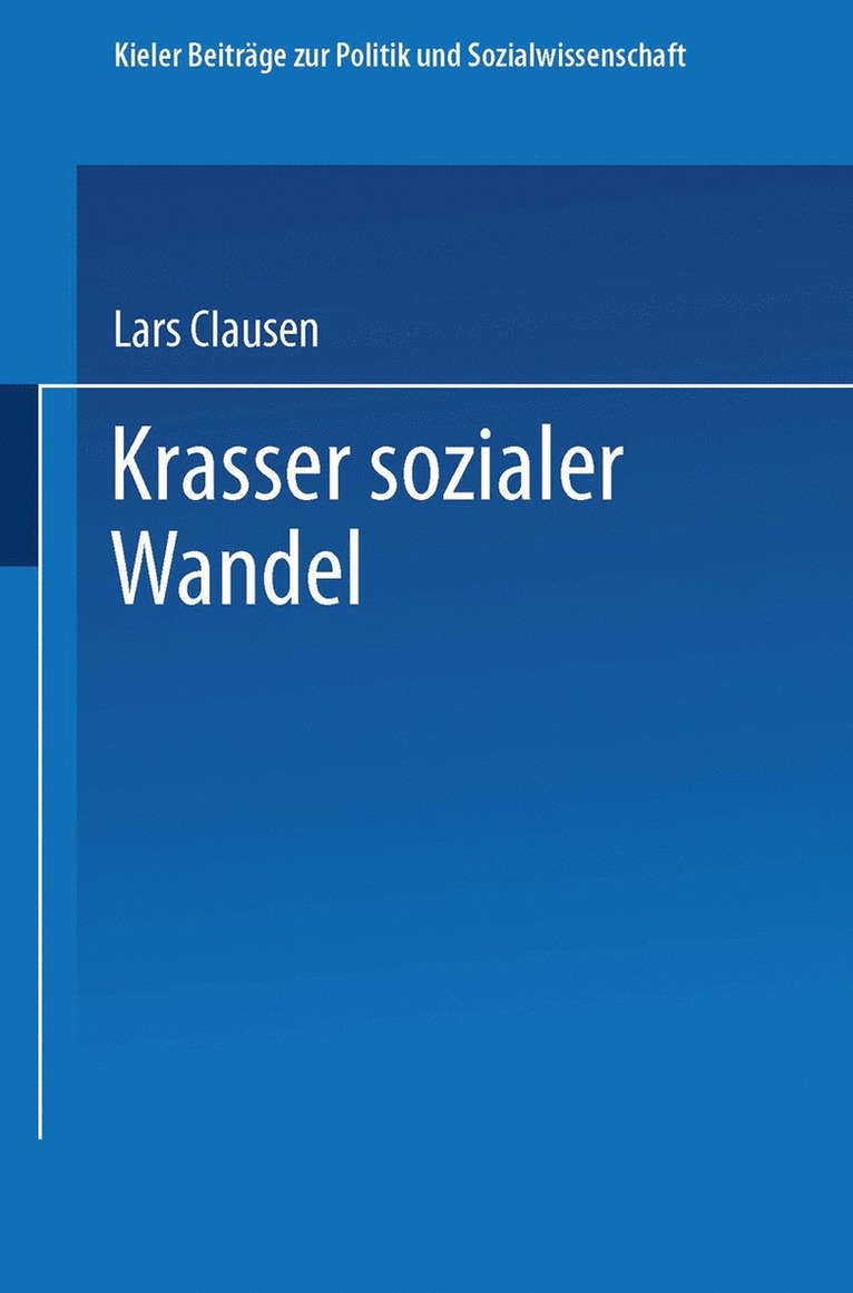 Krasser sozialer Wandel 1