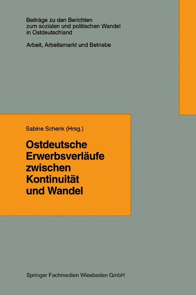 Sabine Schenk - Ostdeutsche Erwerbsverläufe zwischen Kontinuität und Wandel, Häftad