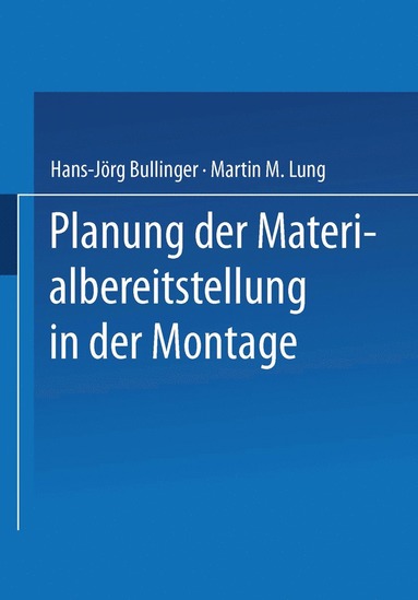 bokomslag Planung der Materialbereitstellung in der Montage