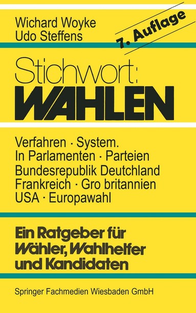Wichard Woyke - Stichwort: Wahlen, Häftad