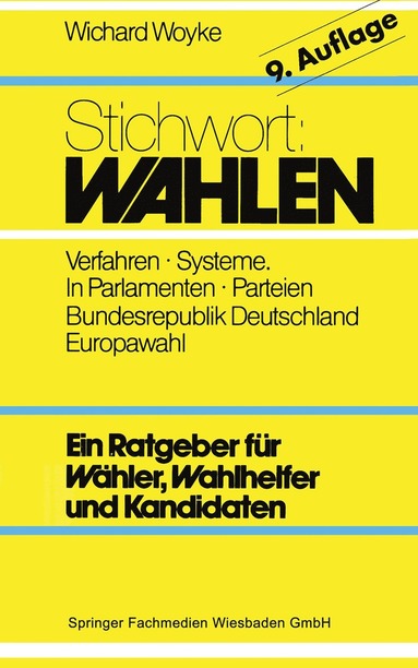 bokomslag Stichwort: Wahlen