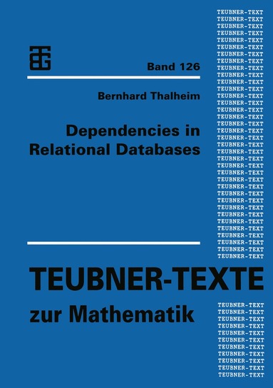 Dependencies in Relational Databases, Häftad