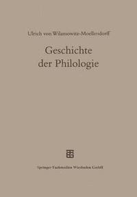 bokomslag Geschichte der Philologie