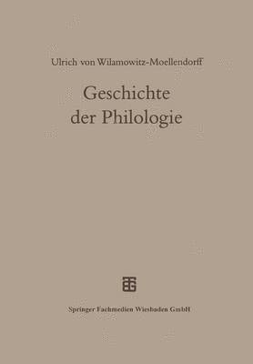 bokomslag Geschichte der Philologie