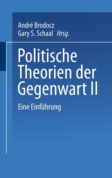 bokomslag Politische Theorien der Gegenwart II