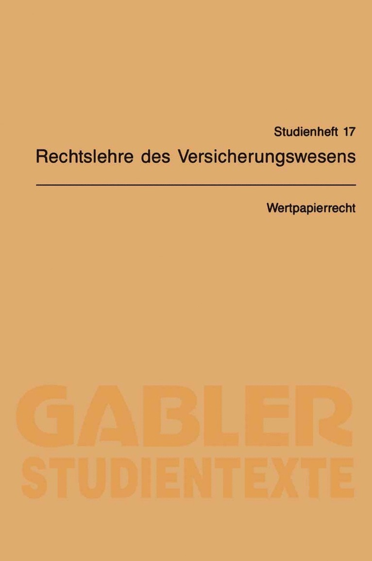 Karl Sieg, Karl Sieg - Wertpapierrecht, Häftad
