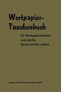 bokomslag Wertpapier Taschenbuch