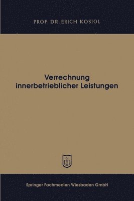 bokomslag Verrechnung innerbetrieblicher Leistungen