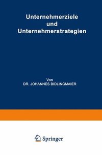 bokomslag Unternehmerziele und Unternehmerstrategien