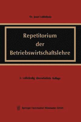 bokomslag Repetitorium der Betriebswirtschaftslehre