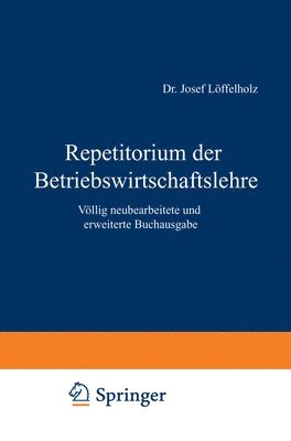 bokomslag Repetitorium der Betriebswirtschaftslehre