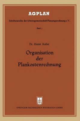 bokomslag Organisation der Plankostenrechnung