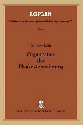 bokomslag Organisation der Plankostenrechnung