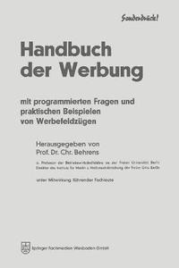bokomslag Handbuch der Werbung