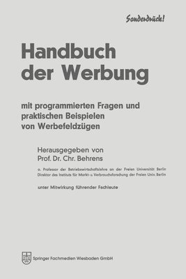 bokomslag Handbuch der Werbung