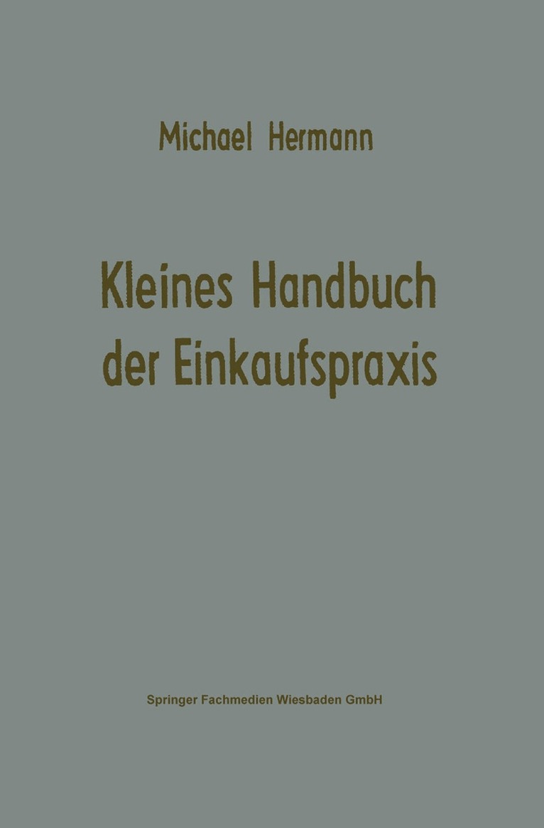 Kleines Handbuch der Einkaufspraxis