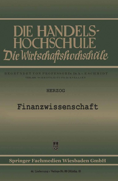 bokomslag Finanzwissenschaft