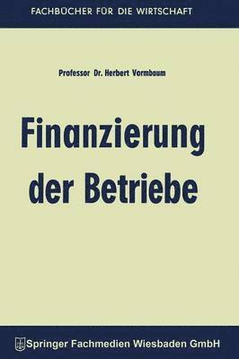 bokomslag Finanzierung der Betriebe