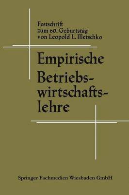 Empirische Betriebswirtschaftslehre 1