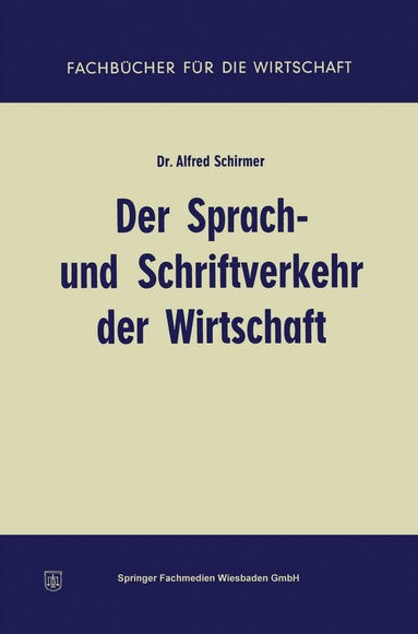 bokomslag Der Sprach- und Schriftverkehr der Wirtschaft