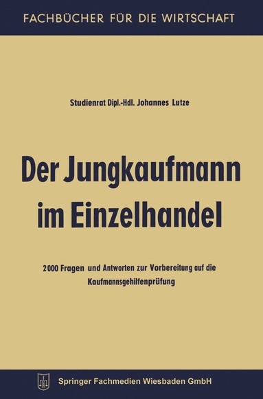 bokomslag Der Jungkaufmann im Einzelhandel