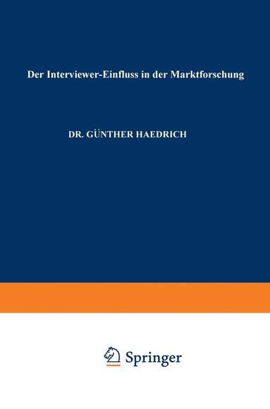 bokomslag Der Interviewer-Einfluß in der Marktforschung