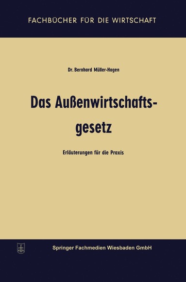 bokomslag Das Außenwirtschaftsgesetz