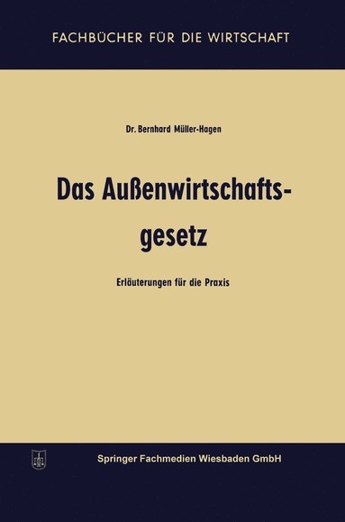 bokomslag Das Auenwirtschaftsgesetz