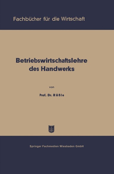 bokomslag Betriebswirtschaftslehre des Handwerks