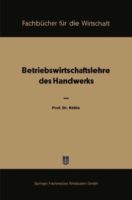 bokomslag Betriebswirtschaftslehre des Handwerks