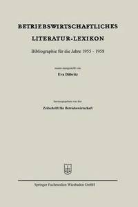 bokomslag Betriebswirtschaftliches Literatur-Lexikon