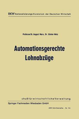 bokomslag Automationsgerechte Lohnabzge