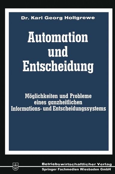 bokomslag Automation und Entscheidung