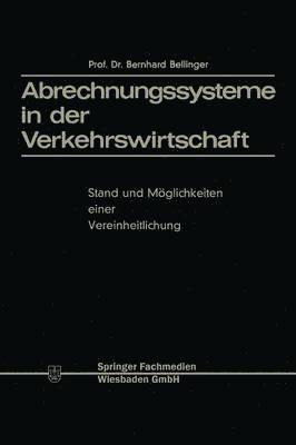 bokomslag Abrechnungssysteme in der Verkehrswirtschaft