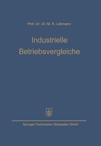 bokomslag Industrielle Betriebsvergleiche