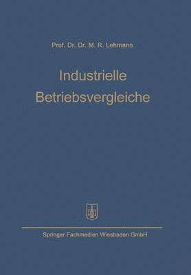 bokomslag Industrielle Betriebsvergleiche