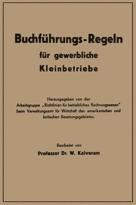 bokomslag Buchfhrungs-Regeln fr gewerbliche Kleinbetriebe