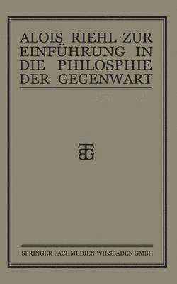 bokomslag Zur Einfhrung in die Philosophie der Gegenwart