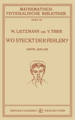 W. Lietzmann, Viggo Trier, W. Lietzmann, Viggo Trier - Wo Steckt der Fehler?, Häftad