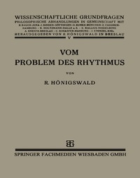 bokomslag Vom Problem des Rhythmus