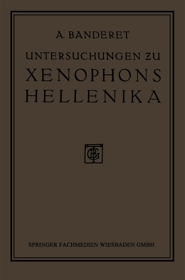 bokomslag Untersuchungen zu Xenophons Hellenika